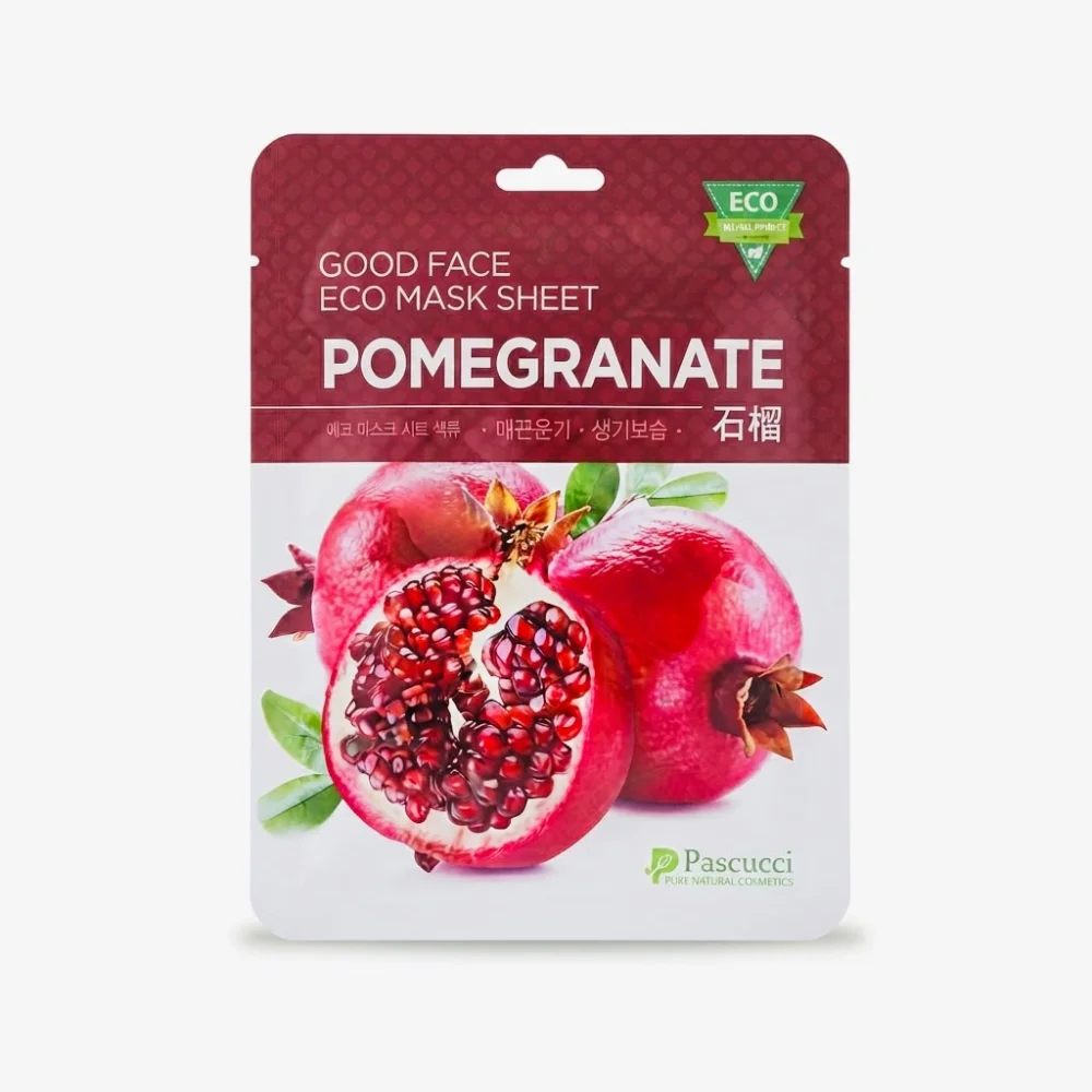 Pascucci Good Face Eco Mask Sheet – POMEGRANATE