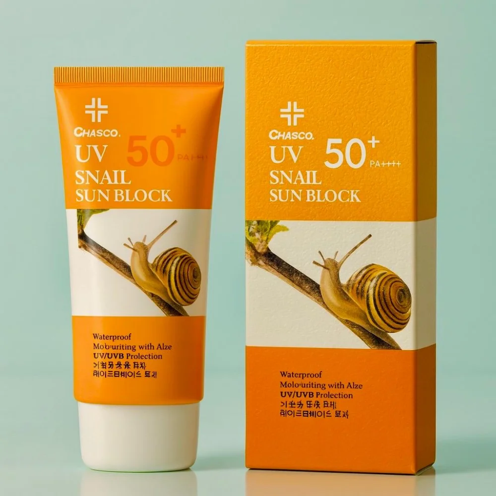CHASCO. UV 50+ PA++++ SNAIL SUN BLOCK